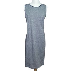 Lauren by Ralph Lauren Women's Herringbone Faux Leather Trim Dress (M, Multi)